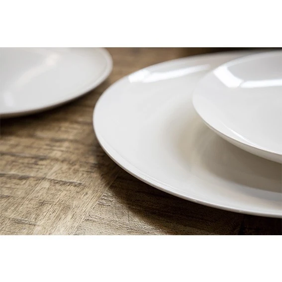 Plato llano Perla Siloxiht blanca. Varias medidas - 4 Uds.