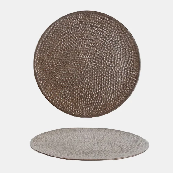 Plato llano porcelana Brass cobre. ø27 cm - 4 Uds.