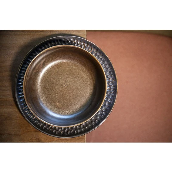 Plato llano porcelana Brass cobre. ø27 cm - 4 Uds.