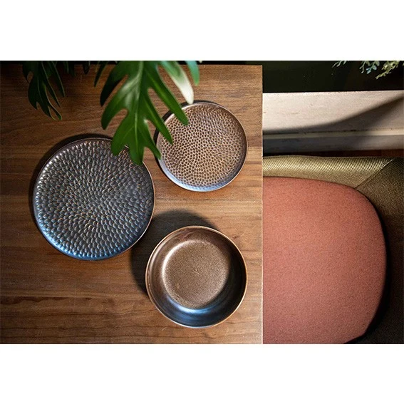 Plato pan porcelana Brass cobre. ø15,5 cm - 4 Uds.