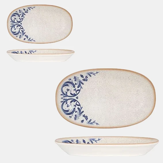 Fuente oval de porcelana Laudum. Varias medidas y unidades