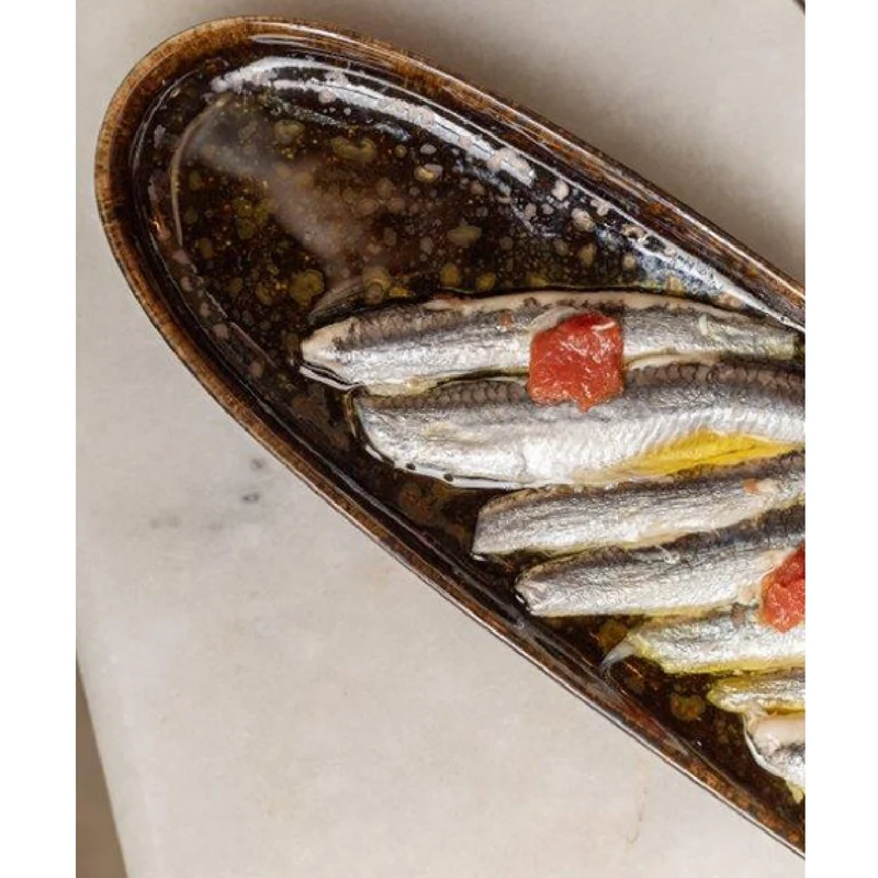 Bandeja porcelana negra Nobile. 33.5 x 9 cm - 4 Uds.