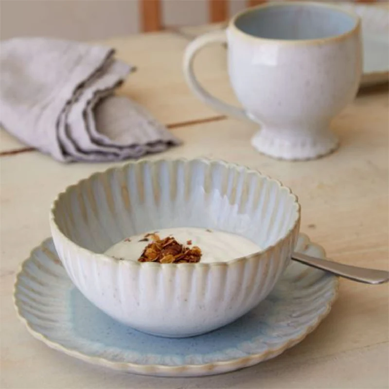 Plato llano porcelana Mallorca Sea Blue. Varias medidas - 6 uds.