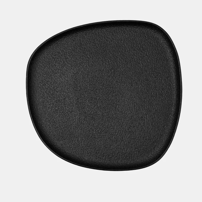 Plato llano cuadrado irregular porcelana Fosil. 26 x 25 cm. Varios colores - 6 Uds.
