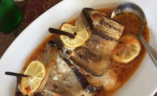 Bacalao Envuelto con Berenjena