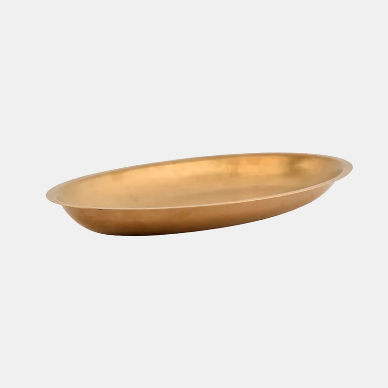 Fuente oval oro viejo. 30 x 18.5 x 2.5 cm - 6 Uds.