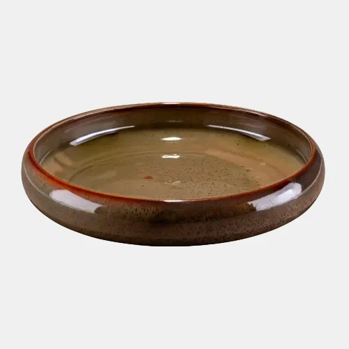 Plato Hondo Hazel Marron - Rojo. Varias medidas.