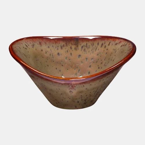 Bol oval Hazel Marron - Rojo. Varios tamaños