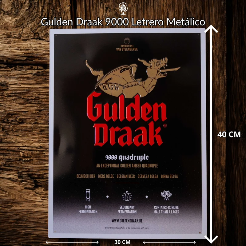 Gulden Draak - 9000 Letrero Metálico