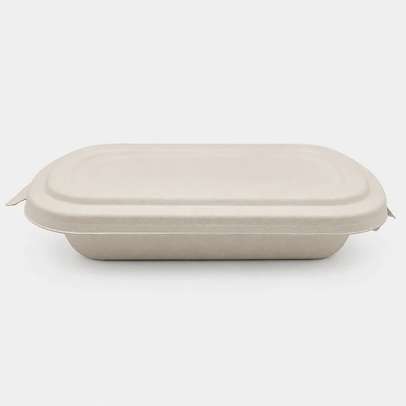 Envase de fibra de trigo. 22.9 x 13.4 x 4.4 cm. 750 ml - 500 Uds.