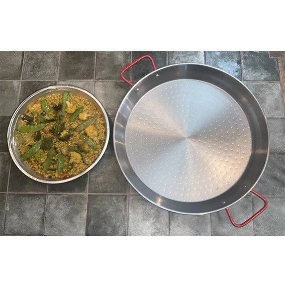 Plato de aluminio para paella. Varias medidas y unidades.