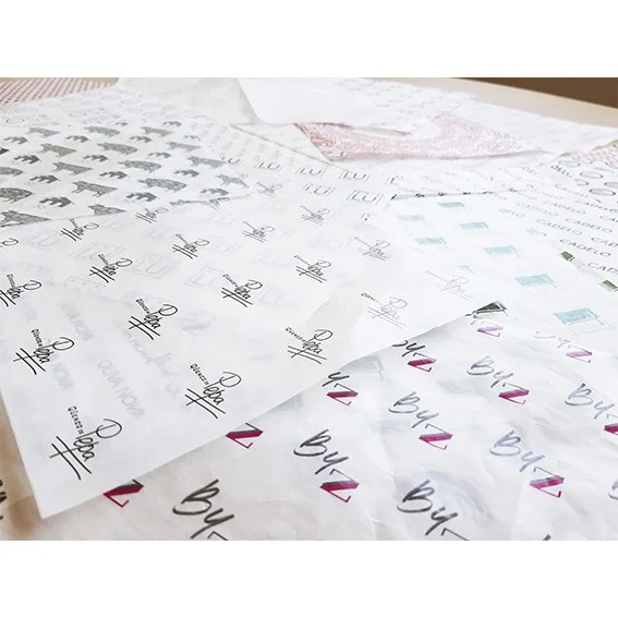 Papel parafinado personalizado 1 tinta 30x30 cm. Varios formatos.