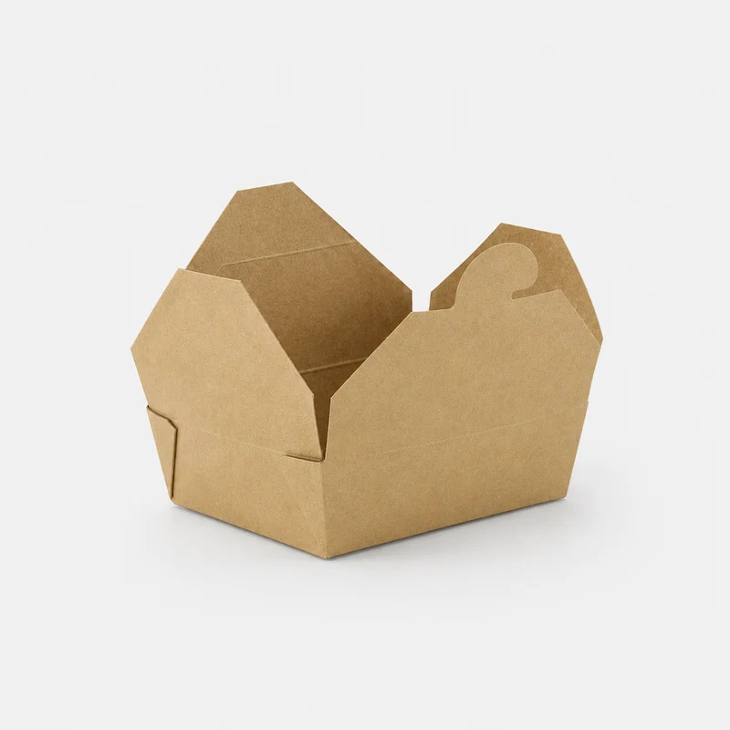 Caja biodegradable de cartón kraft Mini. 12 x 9.8 x 3.5 cm. 236 ml - 500 Uds.