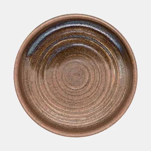 Plato llano coastal arena-azul. ø10 x 2 cm - 6 Uds.