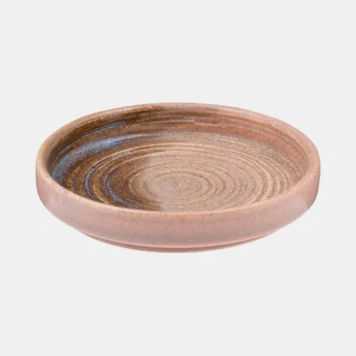 Plato llano coastal arena-azul. ø10 x 2 cm - 6 Uds.