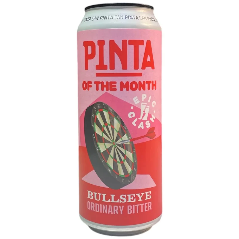 PINTA OF THE MONTH EPIC CLASH BULLSEYE ORDINARY BITTER 50CL