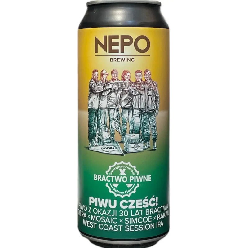 NEPO X BRACTWO PIWNE PIWU SZESC WEST COAST SESSION IPA 50CL