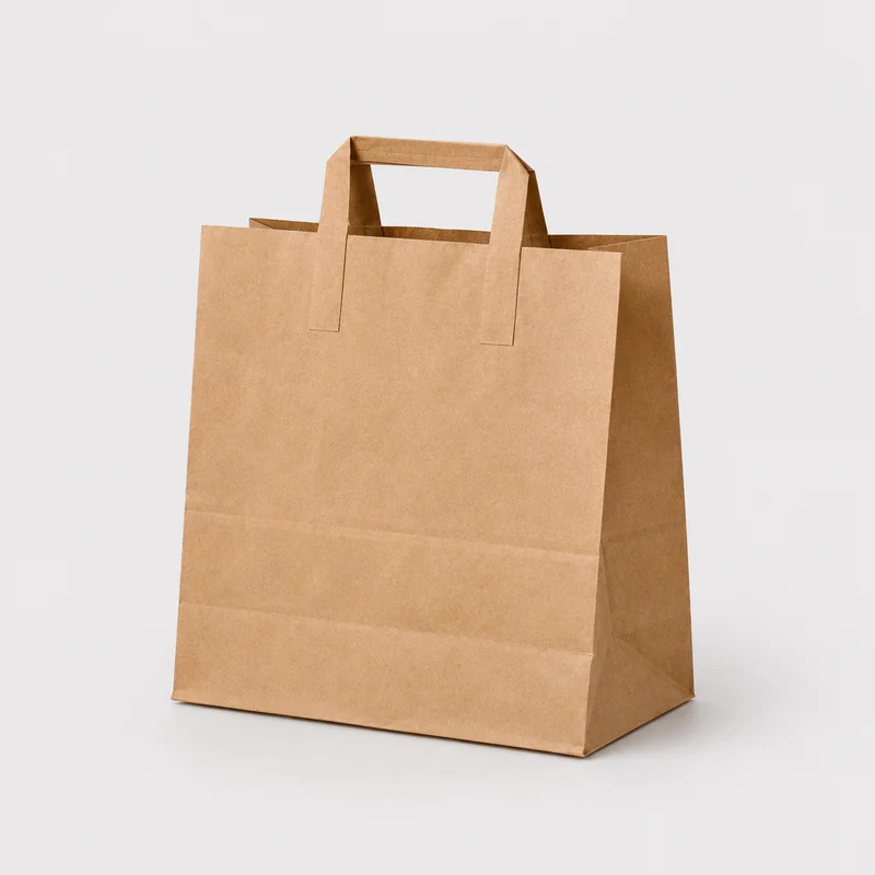 Bolsa kraft asa plana 32 x 22 x 25 cm - 250 Uds.
