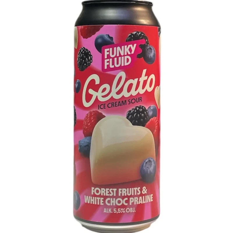FUNKY FLUID GELATO FOREST FRUIT WITH WHITE CHOCOLATE PRALINE ICE CREAM SOUR 50CL
