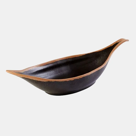 Fuente en forma de hoja melamina Crocker. Varias medidas y colores - 1 Ud.