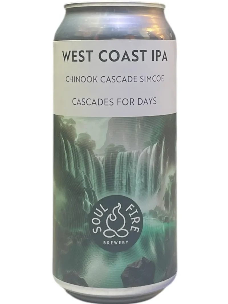 SOUL FIRE CASCADE FOR DAYS WEST COAST IPA 44CL