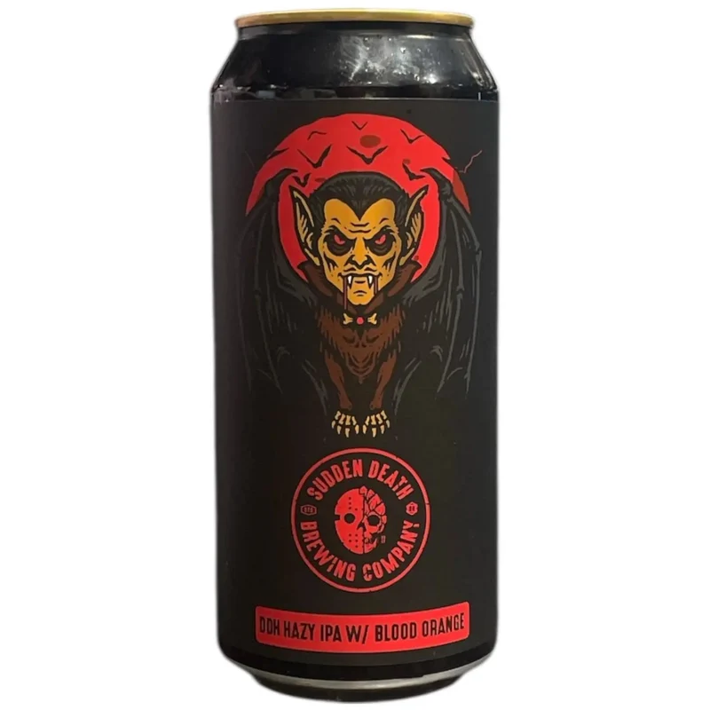 SUDDEN DEATH THICKER THAN BLOOD DDH IPA WITH BLOOD ORANGE 44CL