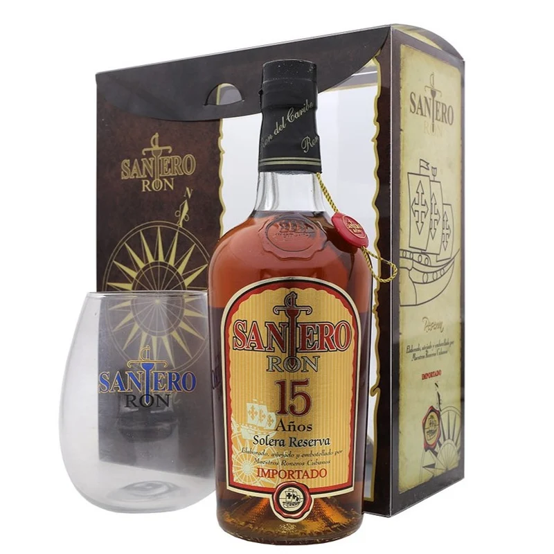 SANTERO RON - 15 AÑOS - CON COPA - 70CL